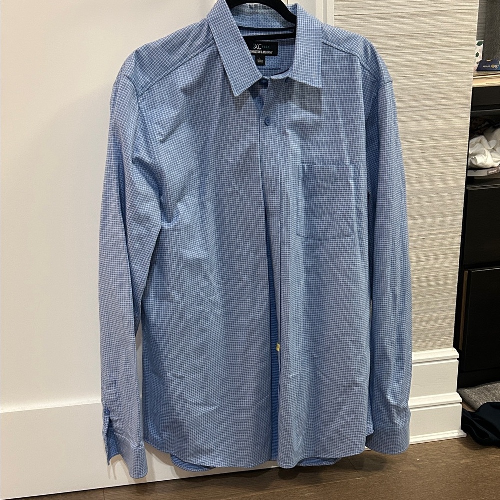 Johnston & Murphy Men's Light Blue Dress Shirt